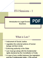 UNIT-I Sessions - 1: Introduction To Legal Environment of Business