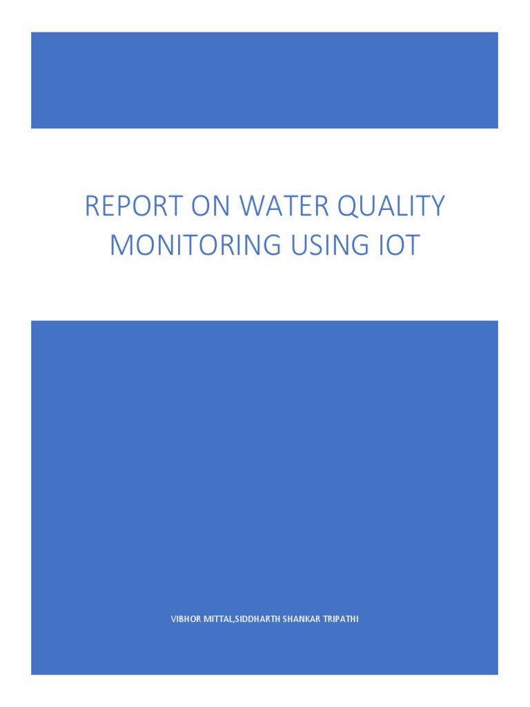 IoT-Based Water Quality Monitoring | PDF | Internet Of Things ...