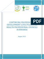 CPD Policy For Health Professional Councils - 241113 1 Rwanda