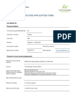 Employee Application Form: Kathmandu World School