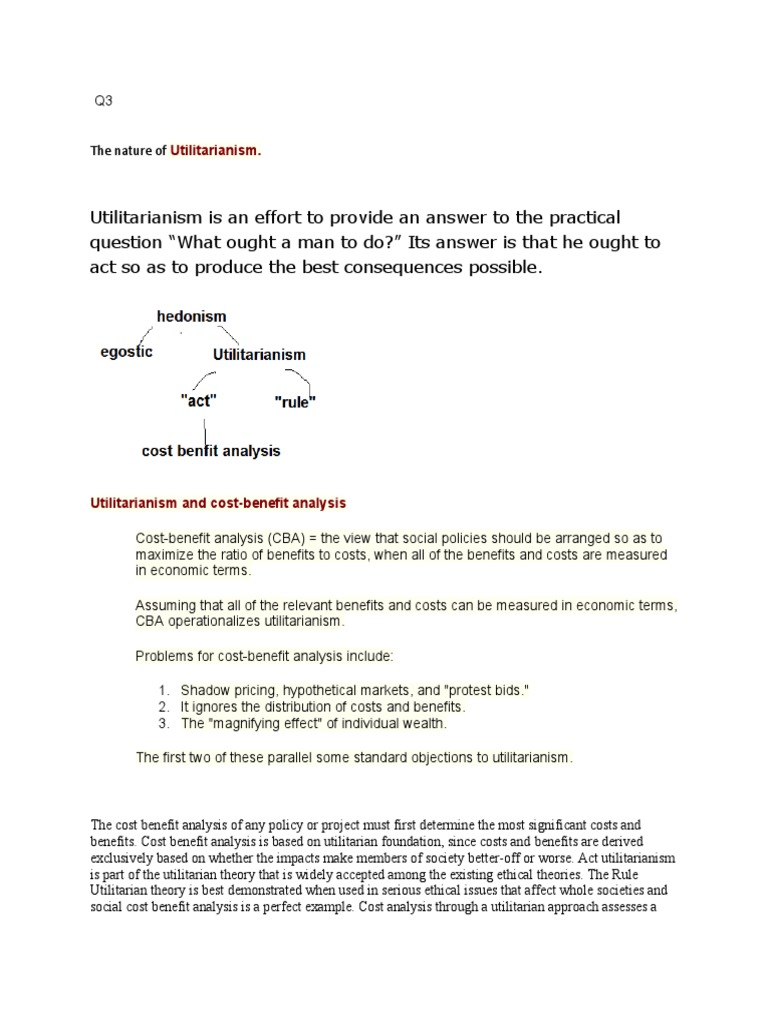 B.E Concepts PDF CostBenefit Analysis Utilitarianism