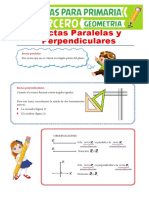 Rectas Paralelas y Perpendiculares para Tercero de Primaria PDF