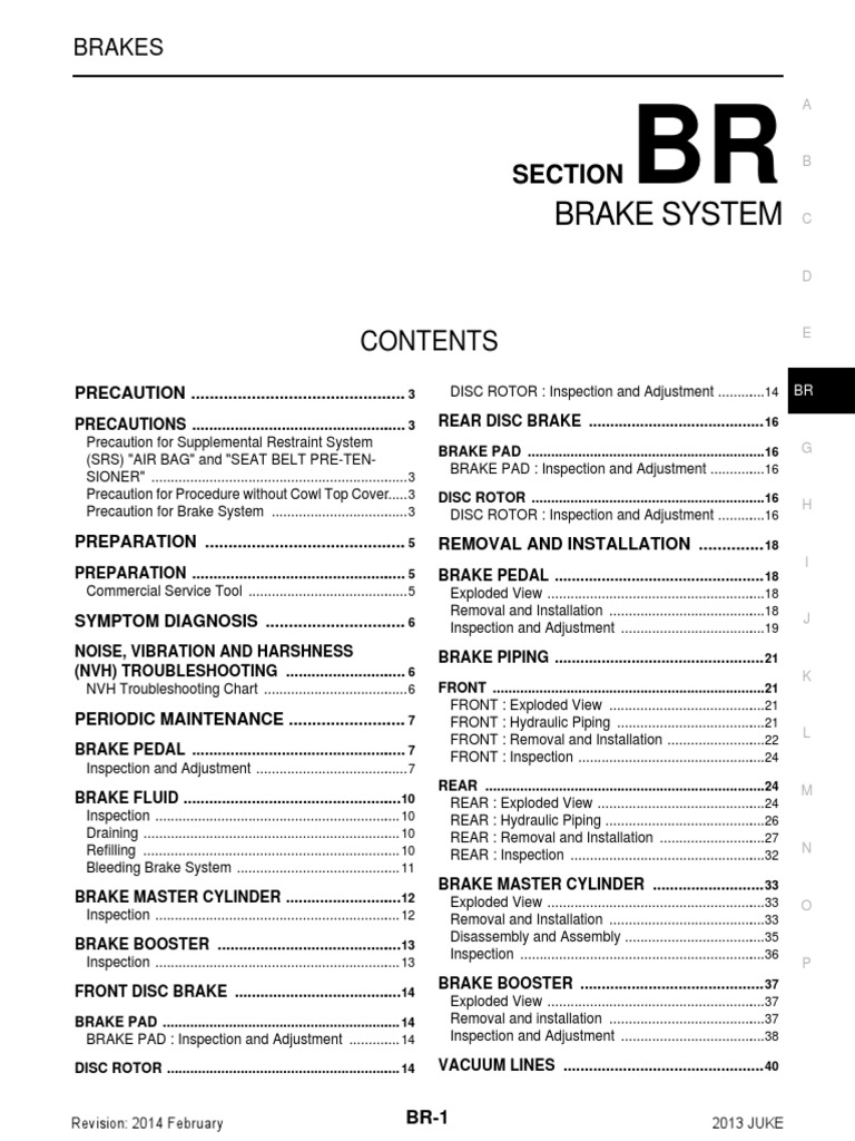 Brake System BR | PDF | Airbag | Brake