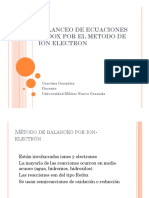 Balanceo de Ecuaciones Redox Por El Metodo de Ion Electron