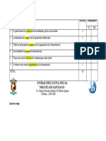 Lista de Cotejo ACTITUDINAL