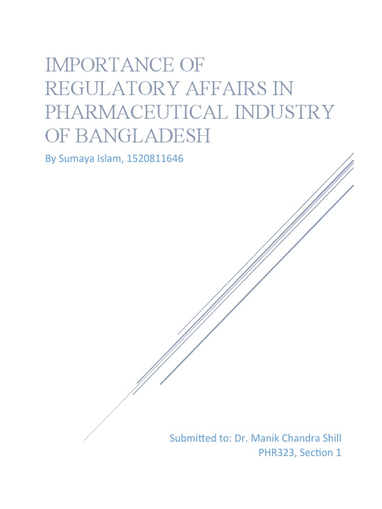 Importance of Regulatory Affairs | PDF | Pharmaceutical Industry