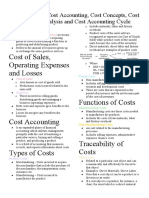 Cost Defined: Introduction To Cost Accounting, Cost Concepts, Cost Behavior Analysis and Cost Accounting Cycle