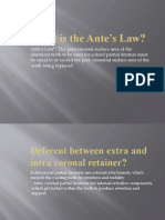 Ante's Law for Fixed Partial Dentures