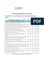 Professional Dispositions Assessment