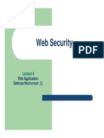 Web Security: Web Application Defense Mechanism (I)