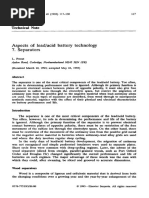 Aspects of Lead Acid Battery Technology 7 Separators