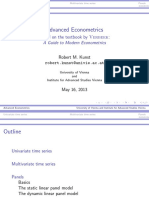 Advanced Econometrics: Based On The Textbook by Verbeek: A Guide To Modern Econometrics