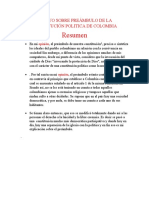 Ensayo Sobre Preámbulo de La Constitución Politica de Colombia