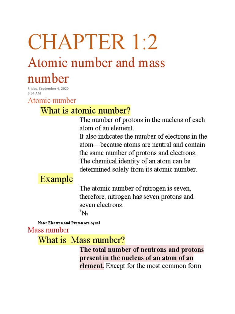 Chem Chapter 2 | PDF