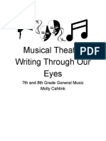 Cahlink Course Purposal For Musical Theatre Writting
