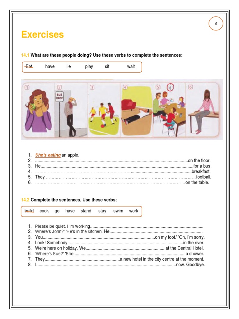 English Verb Exercises for Beginners | PDF | Linguistic Typology ...