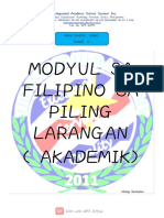 Module in Filipino Sa Piling Larangan