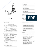 To Be: A-Complete With The Past Simple of The Verb To Be. D - Ask Questions For The Answers