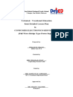 Technical - Vocational Education Semi Detailed Lesson Plan in Consumer Electronics Servicing Iv (Full Wave Bridge Type Power Supply)