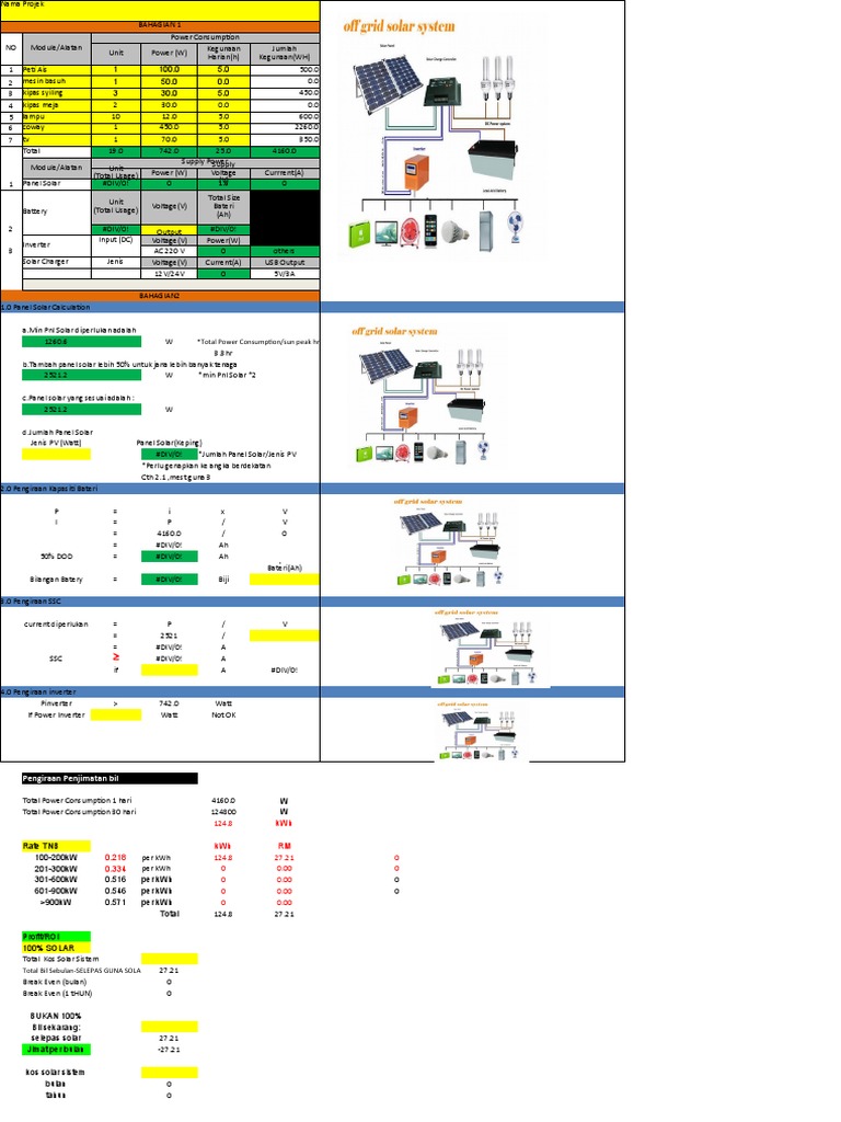 Diy Solar Calculation Pdf Energy Conversion Electric Power