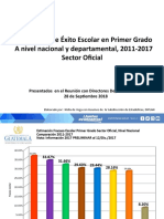 Indicadores de Éxito Escolar en Primer Grado 2011-2017 y Graficas Departamento 27.09.18