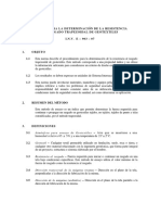 Método para determinar resistencia al rasgado trapezoidal