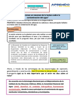 Contaminación agua resumen