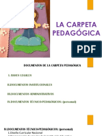 LA CARPETA PEDAGÓGICA Doc Tecnicopedagogicos