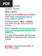 Ethics Lessons 2020