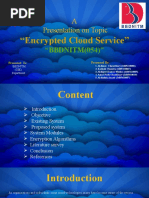 A Presentation On Topic: "Encrypted Cloud Service"