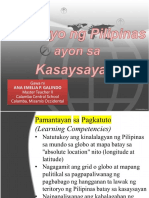Teritoryo NG Pilipinas Ayon Sa Kasaysayan