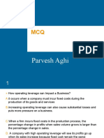 MCQ on Operating Leverage, Interest Rate Derivatives and Financial Markets