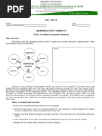 Learning Activity Sheet # 2 TITLE: Assemble Computer Hardware