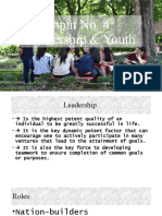Input No. 4: Leadership & Youth