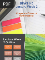 BFW2140 Lecture Week 2: Corporate Financial Mathematics I