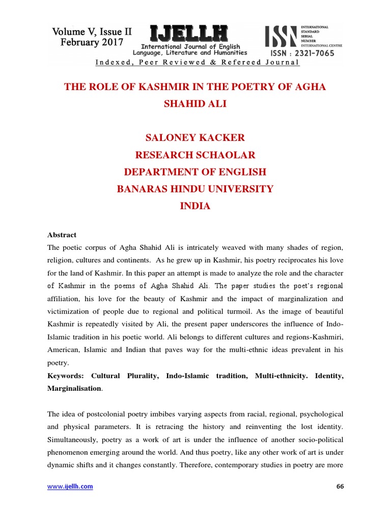 Poetry About Kashmir Culture &amp; Identity Explained