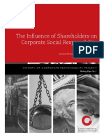 The Influnce of Shareholders On CSR