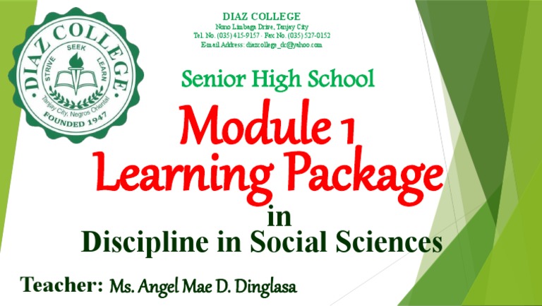 Social Sciences SHS Module 1 | PDF | Social Science