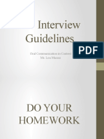 Job Interview Guidelines