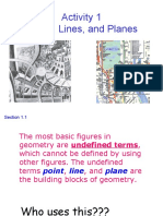 Activity 1 Points, Lines, and Planes: Section 1.1