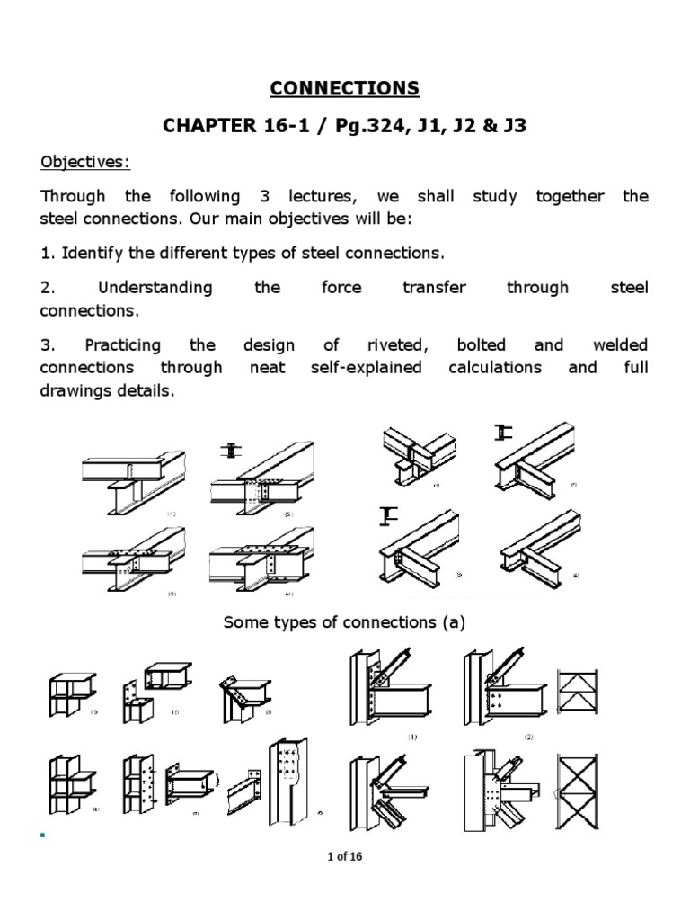 Steel Connection Types & Design | PDF | Nut (Hardware) | Rivet