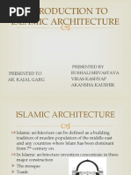 INTRODUCTION TO ISLAMIC ARCHITECTURE by Rushali GRP