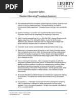 Excavation Safety Standard Operating Procedures Summary