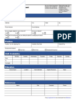 Job Application Form Template Download Shifts 20170814 PDF