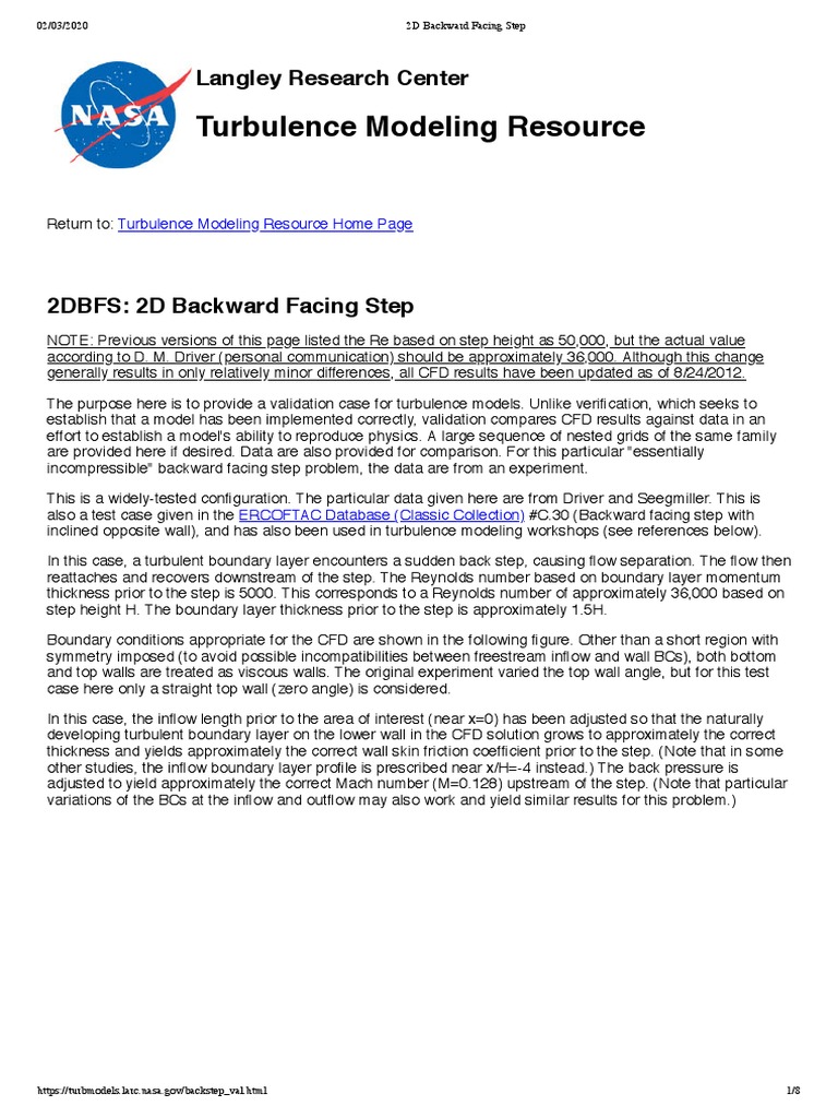 2D Backward Facing Step Validation | PDF | Boundary Layer ...