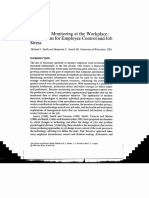 1electronic Monitoring at The Workplace Implications For Employee Control and Job Stress PDF