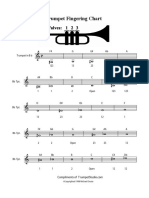 Trumpet Fingering Chart: & C W # W W # WB W