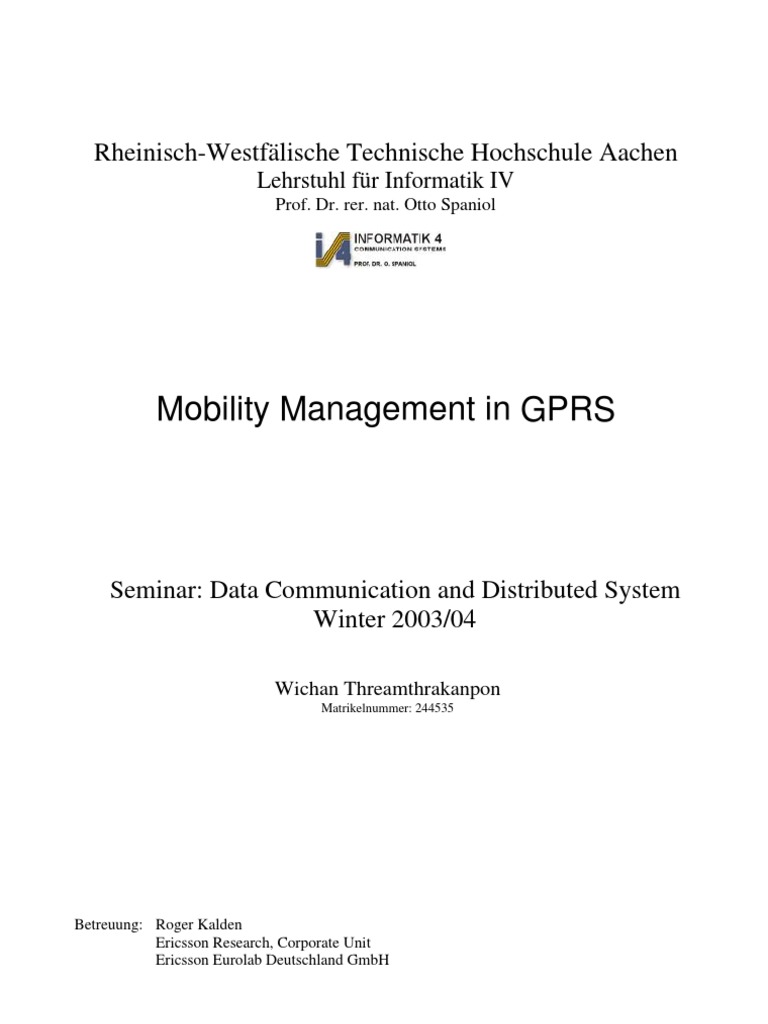 GPRS Mobility Management Overview | PDF
