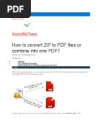 How To Convert Zip To PDF Files or Combine Into One PDF?: Assistmyteam