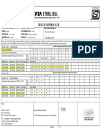 Test Certificate: Ferro Steel Solution